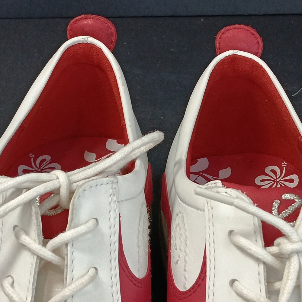 Ecco Women’s White And Red Leather Golf Shoes Size 40 (US 9/9.5) - Picture 10 of 10